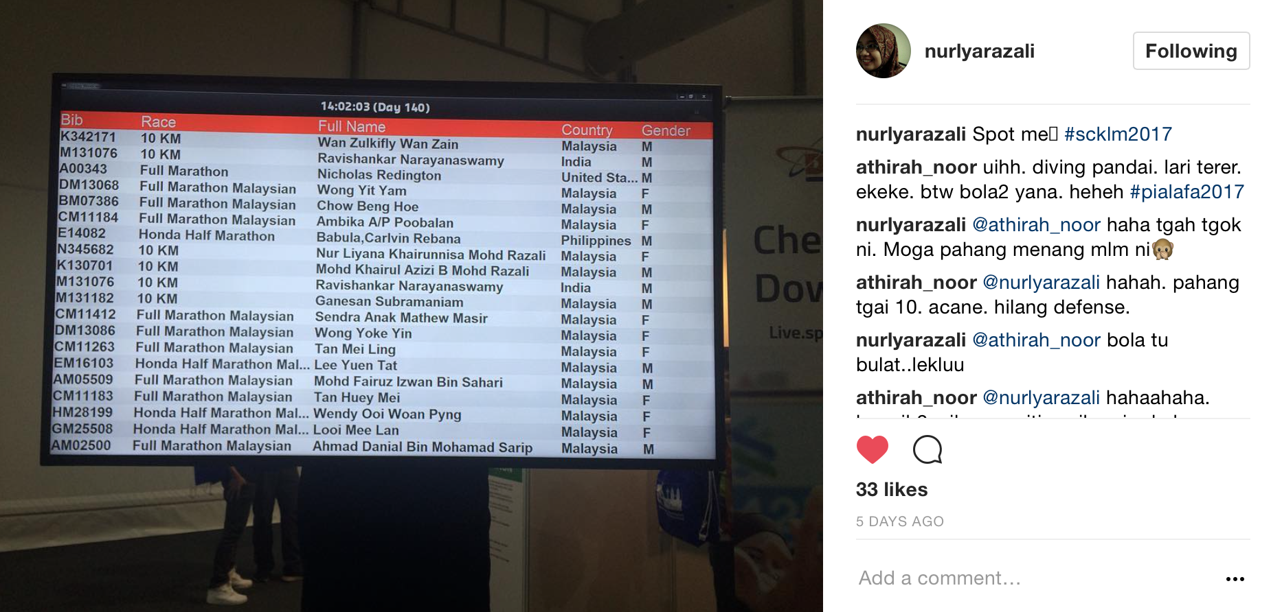 Race Standard Chartered KL Marathon 2017 Pt 4 Race Kit Collection