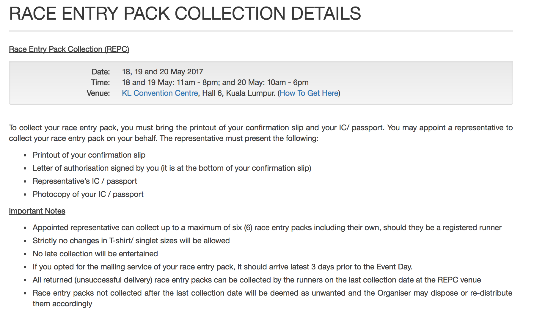 Race Standard Chartered KL Marathon 2017 Pt 4 Race Kit Collection